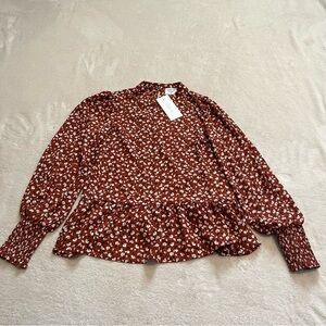 Sienna Sky Women's Brown Floral Top